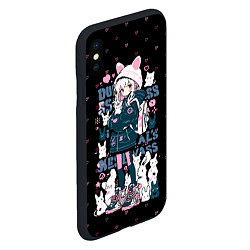 Чехол iPhone XS Max матовый Chiaki Nanami Neko, цвет: 3D-черный — фото 2