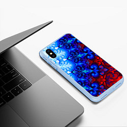 Чехол iPhone XS Max матовый Душа моя Россия 2, цвет: 3D-голубой — фото 2