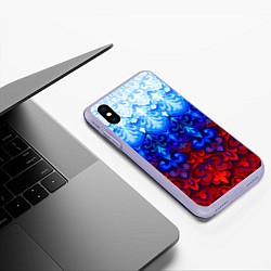 Чехол iPhone XS Max матовый Душа моя Россия 1, цвет: 3D-светло-сиреневый — фото 2