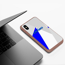 Чехол iPhone XS Max матовый Counter strike geometry, цвет: 3D-коричневый — фото 2