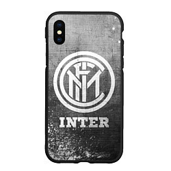 Чехол iPhone XS Max матовый Inter - grey gradient, цвет: 3D-черный