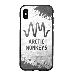 Чехол iPhone XS Max матовый Arctic Monkeys - white gradient, цвет: 3D-черный