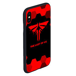 Чехол iPhone XS Max матовый The Last Of Us - red gradient, цвет: 3D-черный — фото 2