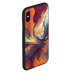 Чехол iPhone XS Max матовый Акриловая абстракция в стиле Vallejo, цвет: 3D-черный — фото 2