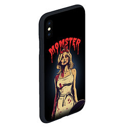 Чехол iPhone XS Max матовый Momster - vampire - на хэллоуин, цвет: 3D-черный — фото 2