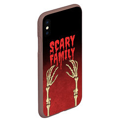 Чехол iPhone XS Max матовый Scary famyli, цвет: 3D-коричневый — фото 2