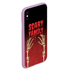 Чехол iPhone XS Max матовый Scary famyli, цвет: 3D-сиреневый — фото 2