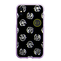 Чехол iPhone XS Max матовый Twenty one pilots rose, цвет: 3D-сиреневый