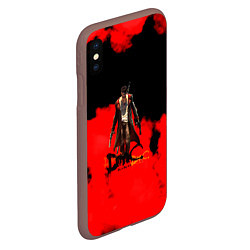 Чехол iPhone XS Max матовый Devil May Cry Dante краски, цвет: 3D-коричневый — фото 2