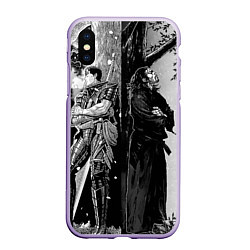 Чехол iPhone XS Max матовый Berserk and Miyamoto Musashi, цвет: 3D-светло-сиреневый