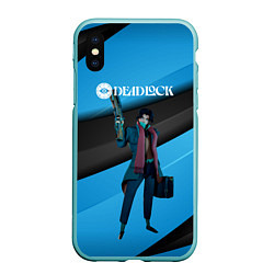 Чехол iPhone XS Max матовый Deadlock Pocket, цвет: 3D-мятный