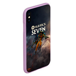 Чехол iPhone XS Max матовый Deadlock Seven, цвет: 3D-сиреневый — фото 2