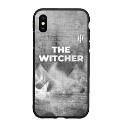 Чехол iPhone XS Max матовый The Witcher - grey gradient посередине, цвет: 3D-черный