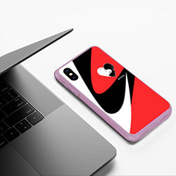 Чехол iPhone XS Max матовый Meet my heart, цвет: 3D-сиреневый — фото 2