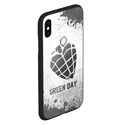 Чехол iPhone XS Max матовый Green Day - white gradient, цвет: 3D-черный — фото 2