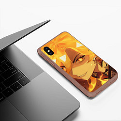 Чехол iPhone XS Max матовый Genshin Impact Мавуика, цвет: 3D-коричневый — фото 2