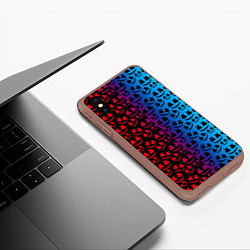 Чехол iPhone XS Max матовый Marshmello gradient, цвет: 3D-коричневый — фото 2