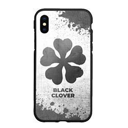 Чехол iPhone XS Max матовый Black Clover - white gradient, цвет: 3D-черный