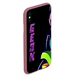 Чехол iPhone XS Max матовый Geon Enduro graffitti, цвет: 3D-малиновый — фото 2