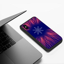 Чехол iPhone XS Max матовый Dark Souls red energy, цвет: 3D-черный — фото 2