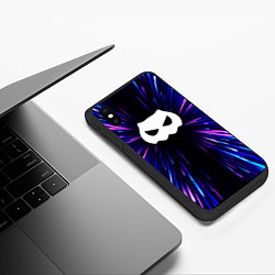 Чехол iPhone XS Max матовый DanMachi neon energy, цвет: 3D-черный — фото 2