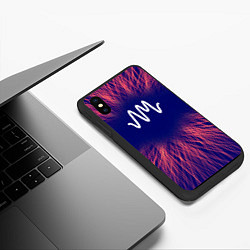 Чехол iPhone XS Max матовый Arctic Monkeys red energy, цвет: 3D-черный — фото 2