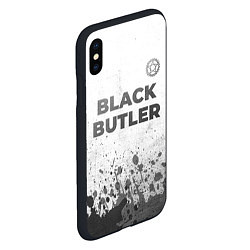 Чехол iPhone XS Max матовый Black Butler - white gradient посередине, цвет: 3D-черный — фото 2