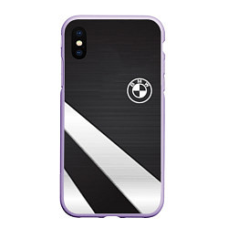 Чехол iPhone XS Max матовый BMW sport line geometry steel, цвет: 3D-светло-сиреневый