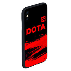 Чехол iPhone XS Max матовый Dota - red gradient посередине, цвет: 3D-черный — фото 2