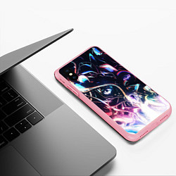 Чехол iPhone XS Max матовый Фрактальный узор текстура, цвет: 3D-баблгам — фото 2