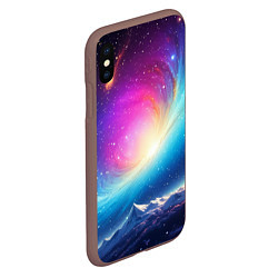 Чехол iPhone XS Max матовый Бескрайний космос, цвет: 3D-коричневый — фото 2