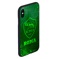 Чехол iPhone XS Max матовый Roma - green gradient, цвет: 3D-черный — фото 2