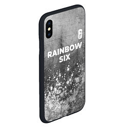 Чехол iPhone XS Max матовый Rainbow Six - grey gradient посередине, цвет: 3D-черный — фото 2