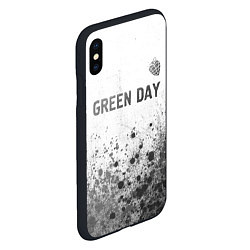 Чехол iPhone XS Max матовый Green Day - white gradient посередине, цвет: 3D-черный — фото 2