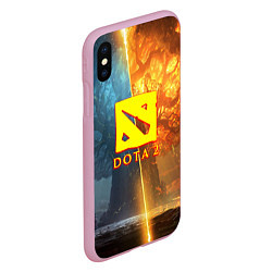 Чехол iPhone XS Max матовый DOTA 2 лес эльфов, цвет: 3D-розовый — фото 2