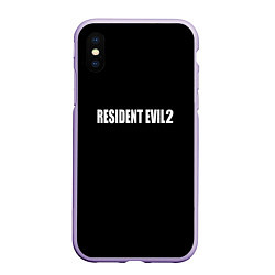 Чехол iPhone XS Max матовый Resident Evil 2 logo, цвет: 3D-светло-сиреневый