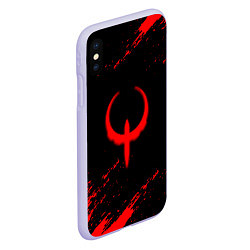 Чехол iPhone XS Max матовый Quake красные краски, цвет: 3D-светло-сиреневый — фото 2