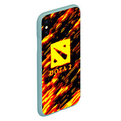 Чехол iPhone XS Max матовый DOTA2 огенный стиль текстура, цвет: 3D-мятный — фото 2