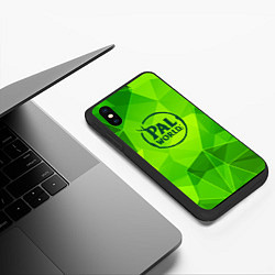 Чехол iPhone XS Max матовый Palworld green poly, цвет: 3D-черный — фото 2