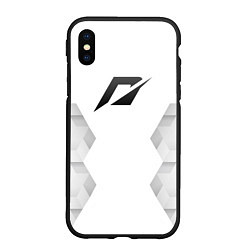 Чехол iPhone XS Max матовый Need for Speed white poly, цвет: 3D-черный