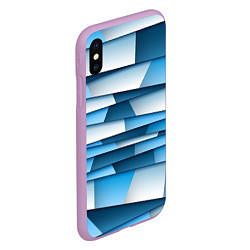 Чехол iPhone XS Max матовый Geometry line, цвет: 3D-сиреневый — фото 2