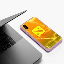 Чехол iPhone XS Max матовый DOTA storm, цвет: 3D-сиреневый — фото 2