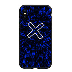 Чехол iPhone XS Max матовый A Silent Voice blue energy, цвет: 3D-черный