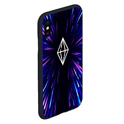 Чехол iPhone XS Max матовый The Sims neon energy, цвет: 3D-черный — фото 2