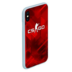 Чехол iPhone XS Max матовый CSGO абстракция, цвет: 3D-голубой — фото 2