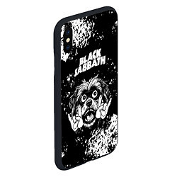 Чехол iPhone XS Max матовый Black Sabbath рок пес, цвет: 3D-черный — фото 2