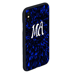 Чехол iPhone XS Max матовый Maneskin blue energy, цвет: 3D-черный — фото 2