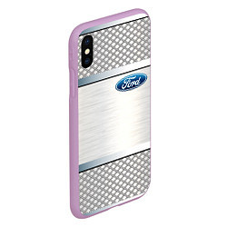 Чехол iPhone XS Max матовый FORD metal steel auto, цвет: 3D-сиреневый — фото 2