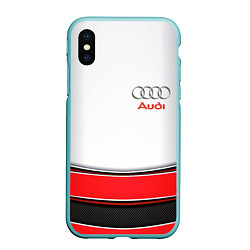 Чехол iPhone XS Max матовый AUDI auto car, цвет: 3D-мятный