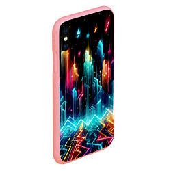 Чехол iPhone XS Max матовый Neon fantastic metropolis - vaporwave, цвет: 3D-баблгам — фото 2